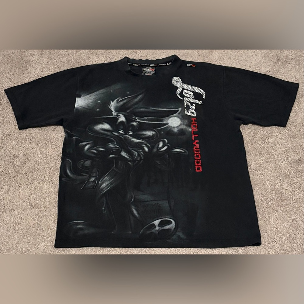 VTG Lot 29 Y2K Men’s Wile E Coyote Airbrush Style Graffiti T Shirt Size XL